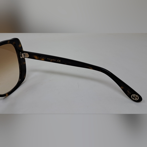 Gucci Nero Sunglasses Oversized Square Frame Havana Brown GG0472SA 002 56-17-145 - Picture 12 of 16